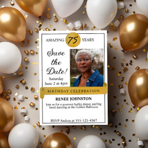 Birthday Save the Date Photo Invitation