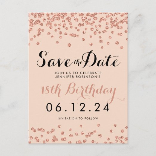 Save The Date 18th Birthday