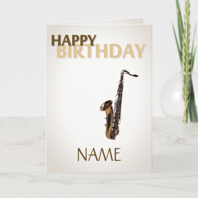 Birthday Sax Card (Front)