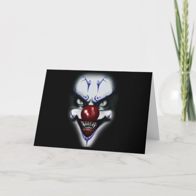 Birthday Scary Clown Card (Front)