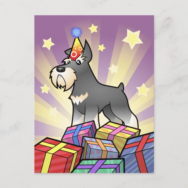Birthday Schnauzer Postcard (Front)