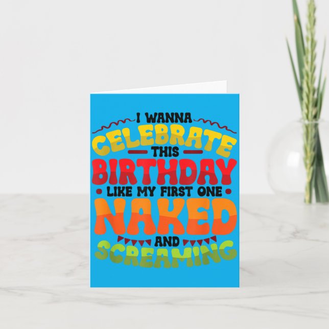 Birthday Screaming Funny Birthday Card (Front)