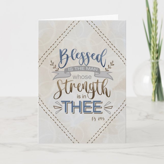 Birthday Scripture Blessed is the Man Card (Front)