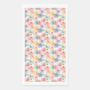 Birthday Seamless Floral In Pink, Yellow, and Blue Napkin
