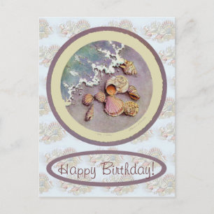 BIRTHDAY SEASHELLS by SHARON SHARPE Postcard