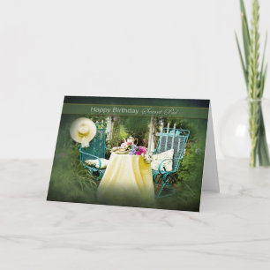 BIRTHDAY - SECRET PAL - ENGLISH COTTAGE GARDEN CARD