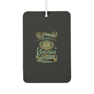 Birthday September Queen September Car Air Freshener