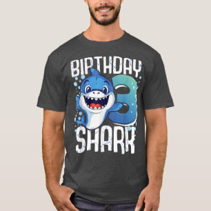 Birthday Shark 3rd Birthday Boy Shark 3 Years T-Shirt