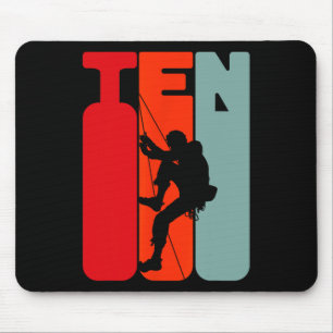 Birthday Shirt 10 Years Climbing 10th Birthday Boy Mouse Mat