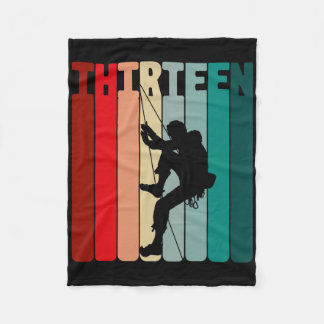 Birthday Shirt 13 Years Climbing 13th Birthday Boy Fleece Blanket
