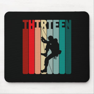 Birthday Shirt 13 Years Climbing 13th Birthday Boy Mouse Mat