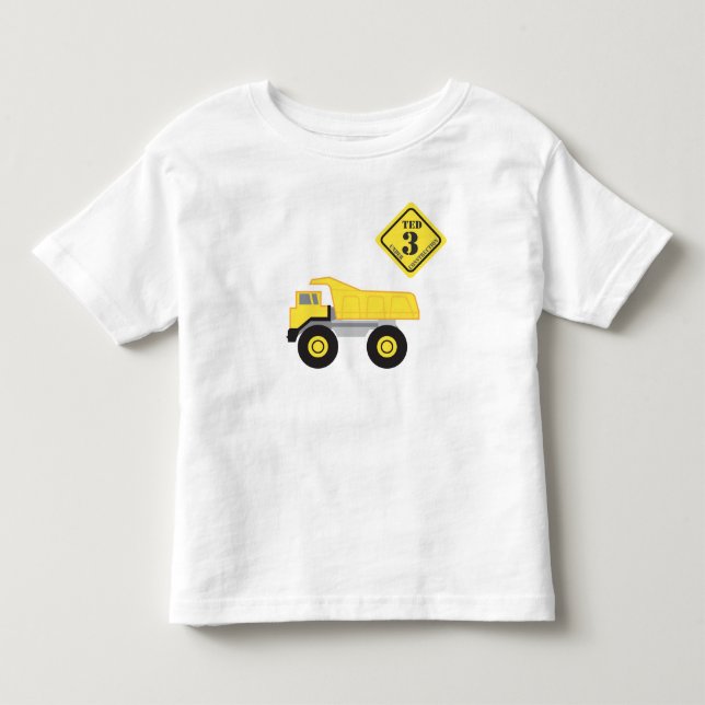 Birthday Shirt - Dump Truck Construction (Front)