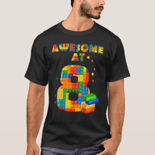 Birthday Shirt For Kids 8 Building Blocks Bricks T