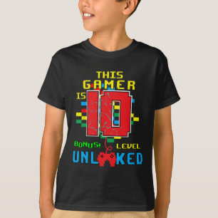 Birthday Shirt Video Game Unlocked Level 10 Year O