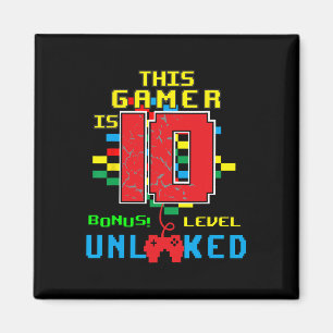 Birthday Shirt Video Game Unlocked Level 10 Year O Magnet