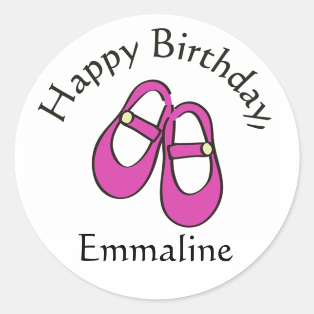 Birthday Shoes Stickers (Front)