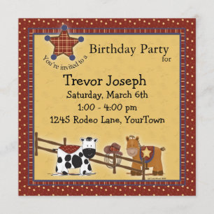 Birthday, Shower or Party Western Party Invitation