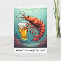 Birthday Shrimp With a Beer Glass