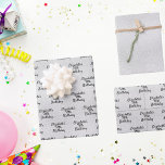 Birthday silver metallic name elegant wrapping paper sheet<br><div class="desc">Elegant,  classic,  glamourous and feminine style party wrapping paper. A chic faux silver metallic looking background.
Personalise and add a name and age.  One sheet without text.</div>