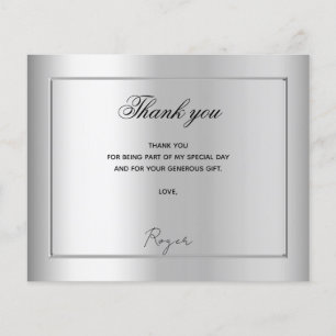 Birthday silver photo thank you budget