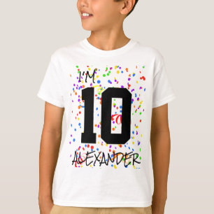 Birthday Simple White & Black T-Shirt