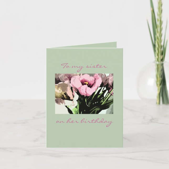 Birthday Sister - Happiness Card (Front)