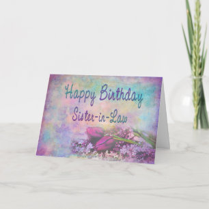Birthday - Sister-in-Law - Floral Elegance Card
