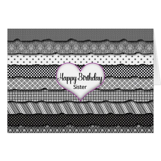 Birthday Sister - Layers of Ruffles and Heart Card