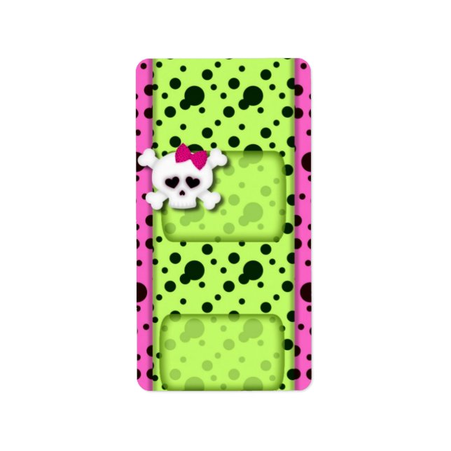 Birthday Skull Miniature Candy bar wrappers Label (Front)