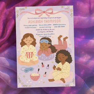 Birthday Sleepover Pajama Party for Girls Invitation