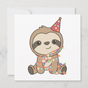 Birthday Sloth For Children A Birthday Holiday Car Card