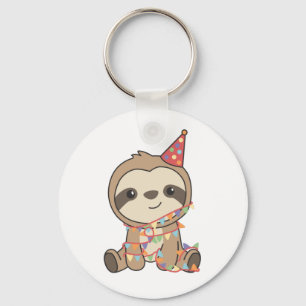 Birthday Sloth For Children A Birthday Keychain