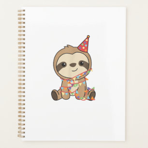 Birthday Sloth For Kids A Birthday Sloth T-Shirt Planner
