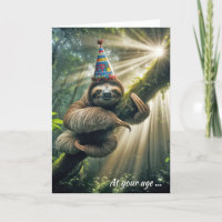 Birthday Sloth With Party Hat