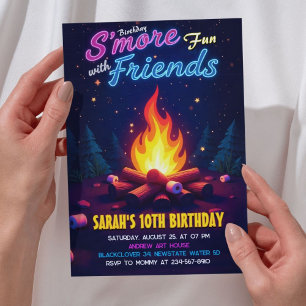 Birthday Smore Fun With Friend - Cosy Campfire Invitation