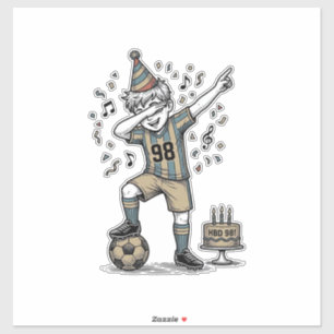 Birthday Soccer Boy Dab Vintage Engraving Shirt_1
