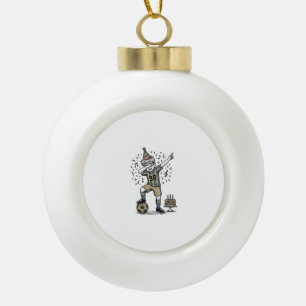 Birthday Soccer Boy Dab Vintage Engraving Shirt_1 Ceramic Ball Christmas Ornament