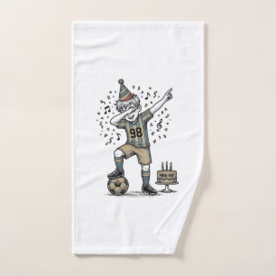 Birthday Soccer Boy Dab Vintage Engraving Shirt_1 Hand Towel