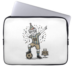 Birthday Soccer Boy Dab Vintage Engraving Shirt_1 Laptop Sleeve
