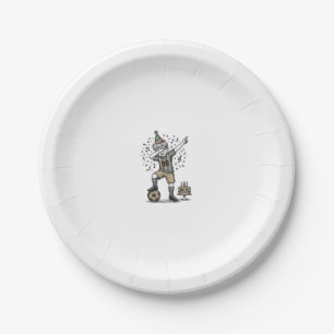 Birthday Soccer Boy Dab Vintage Engraving Shirt_1 Paper Plate