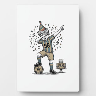Birthday Soccer Boy Dab Vintage Engraving Shirt_1 Plaque