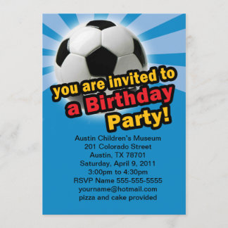 Birthday Soccer Invitation