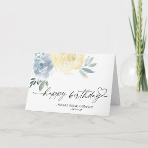 Birthday Socially Distant Quarantine Coronavirus Card
