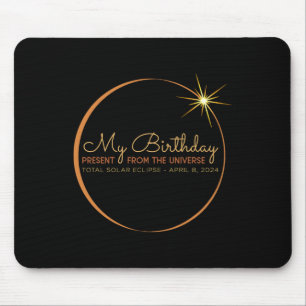 Birthday Solar Eclipse 2024 April 8 Total Eclipse Mouse Mat
