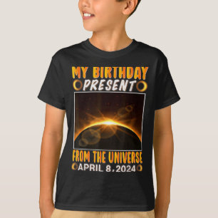 Birthday Solar Eclipse April 8 2024 Total Solar Ec T-Shirt