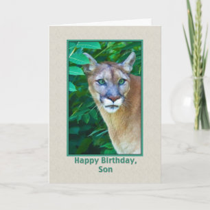 Birthday, Son, Cougar in the Jungle Card