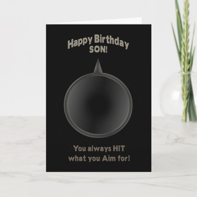 BIRTHDAY - SON - GUN - AIM CARD (Front)