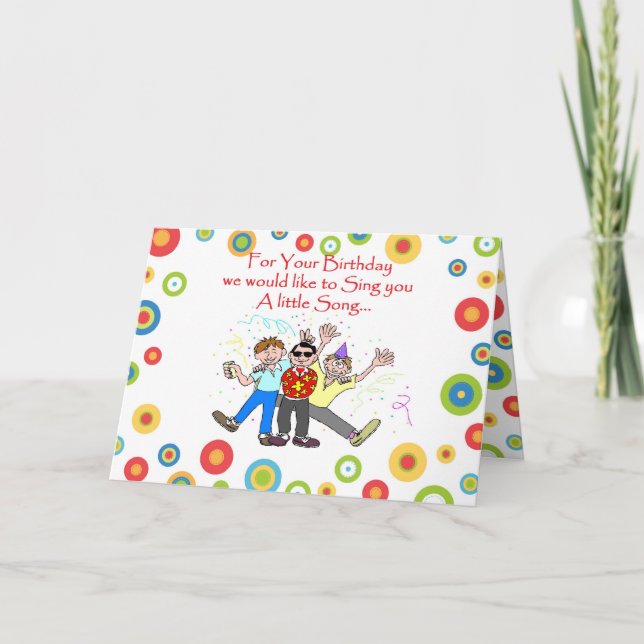 Birthday Song Card (Front)