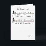 BIRTHDAY SONG CARD<br><div class="desc">17 birds line up on a music staff to make a birthday song. The arrival of a cat compromises the melody. A Boynton classic redrawn and reissued.</div>