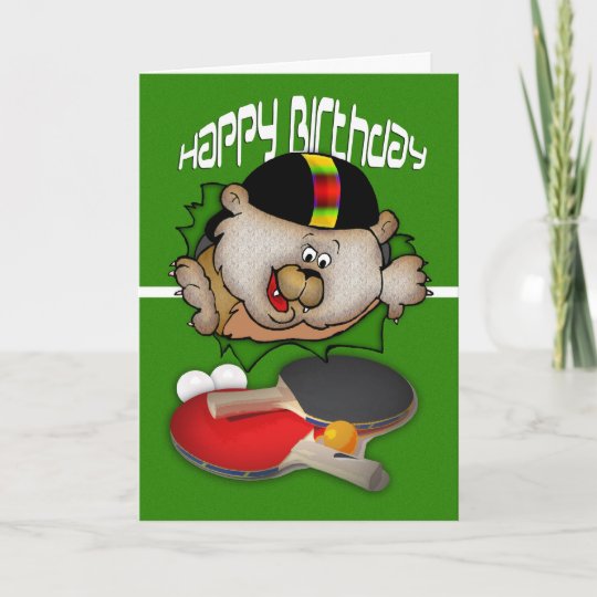 Birthday Sport Ping Pong Table Tennis Card Zazzle Co Uk